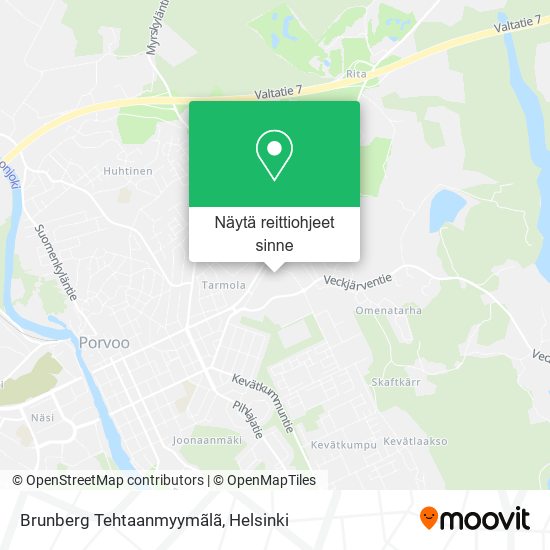 Brunberg Tehtaanmyymãlã kartta