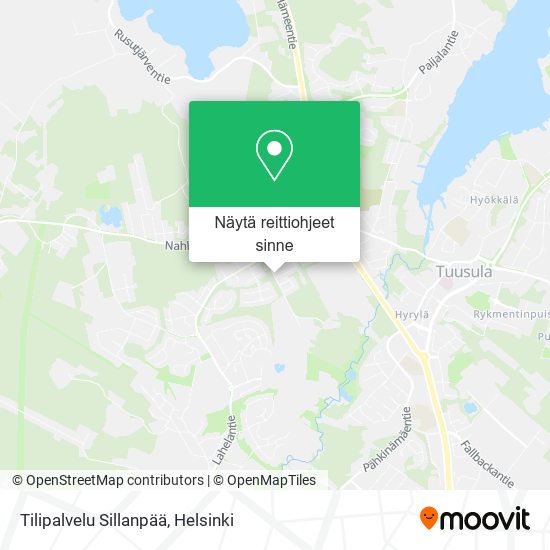Tilipalvelu Sillanpää kartta