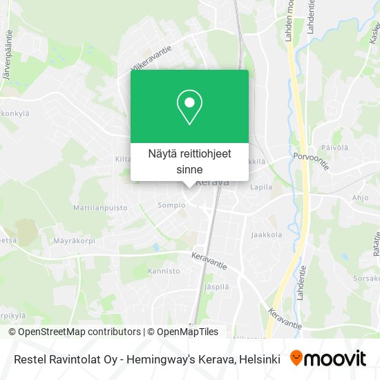 Restel Ravintolat Oy - Hemingway's Kerava kartta