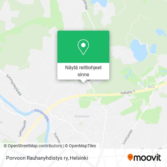 Porvoon Rauhanyhdistys ry kartta