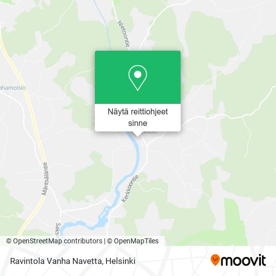 Ravintola Vanha Navetta kartta