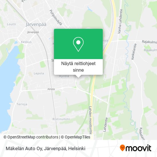 Mäkelän Auto Oy, Järvenpää kartta