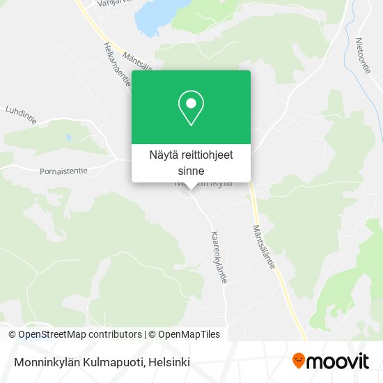 Monninkylän Kulmapuoti kartta