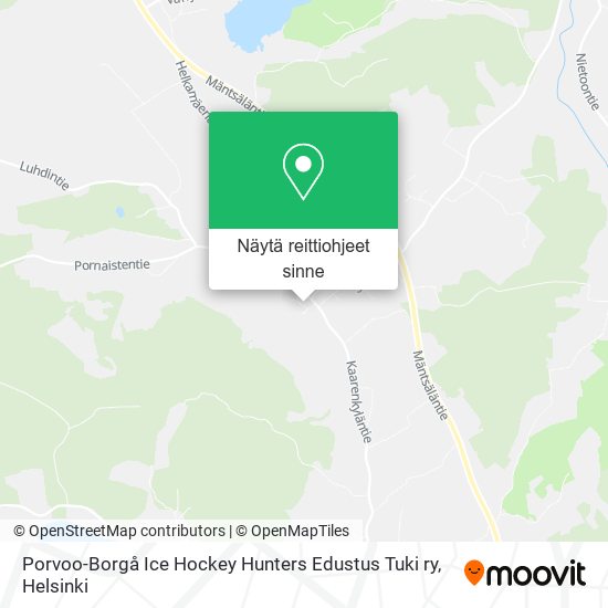 Porvoo-Borgå Ice Hockey Hunters Edustus Tuki ry kartta