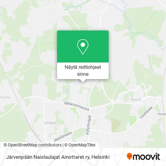 Järvenpään Naislaulajat Ainottaret ry kartta