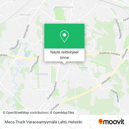 Meca Truck Varaosamyymälä Lahti kartta