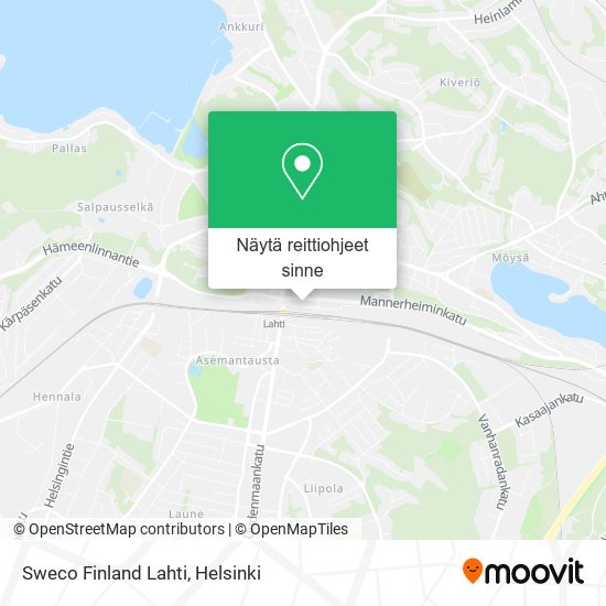Sweco Finland Lahti kartta