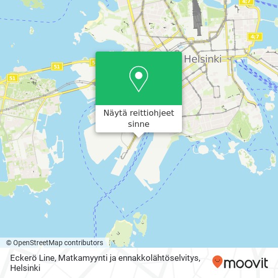 Eckerö Line, Matkamyynti ja ennakkolähtöselvitys kartta
