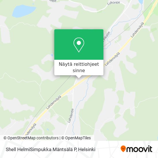 Shell HelmiSimpukka Mäntsälä P kartta