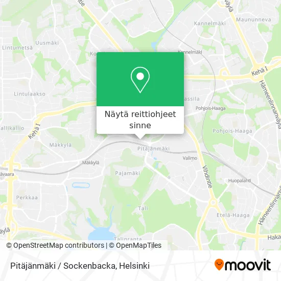 Pitäjänmäki / Sockenbacka kartta