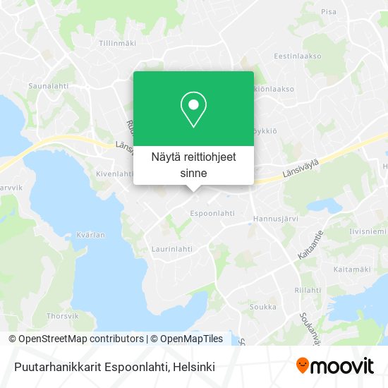 Puutarhanikkarit Espoonlahti kartta