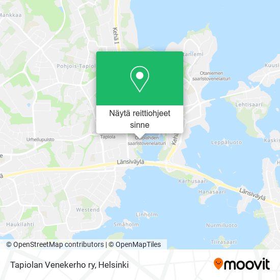 Tapiolan Venekerho ry kartta