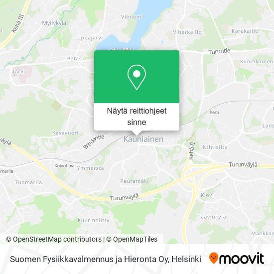 Suomen Fysiikkavalmennus ja Hieronta Oy kartta