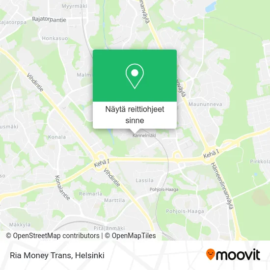 Ria Money Trans kartta