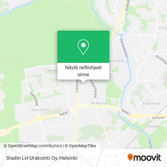 Stadin Lvi-Urakointi Oy kartta