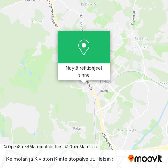 Keimolan ja Kivistön Kiinteistöpalvelut kartta