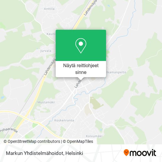 Markun Yhdistelmähoidot kartta