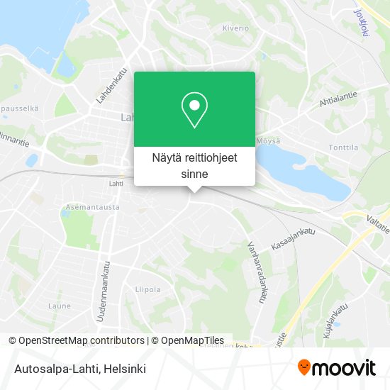 Autosalpa-Lahti kartta