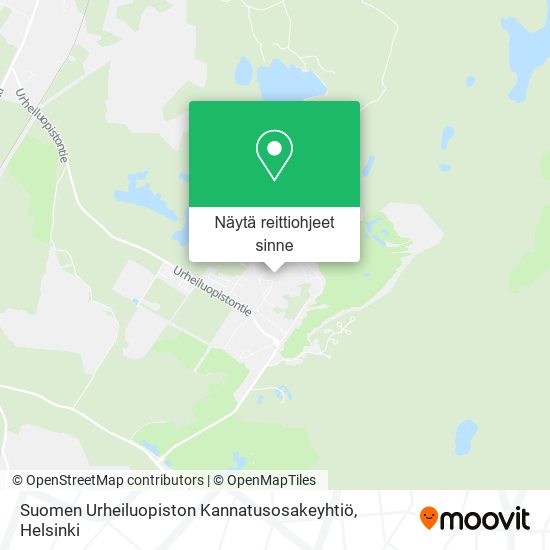 Suomen Urheiluopiston Kannatusosakeyhtiö kartta