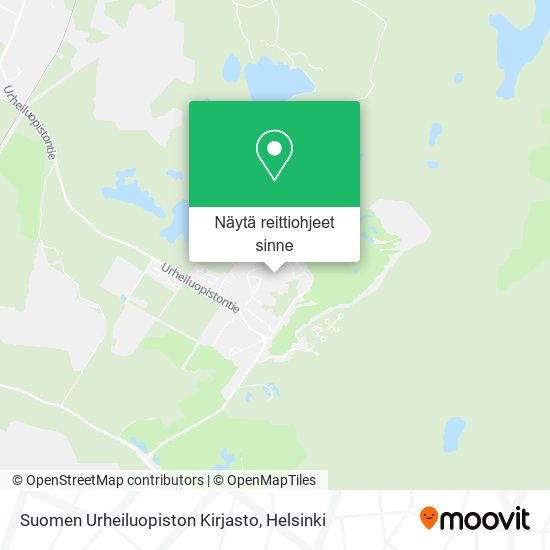 Suomen Urheiluopiston Kirjasto kartta