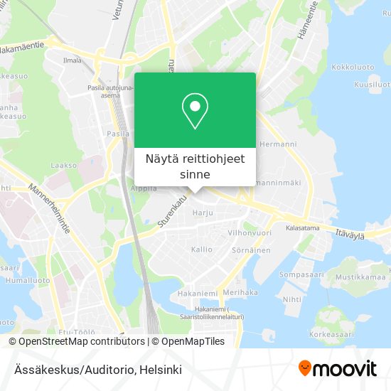 Ässäkeskus/Auditorio kartta
