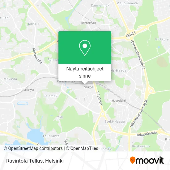 Ravintola Tellus kartta