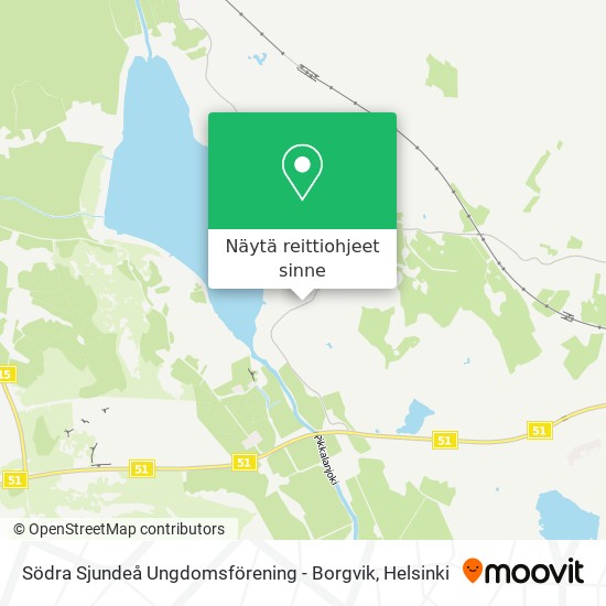 Södra Sjundeå Ungdomsförening - Borgvik kartta