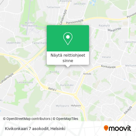 Kivikonkaari 7 asokodit kartta