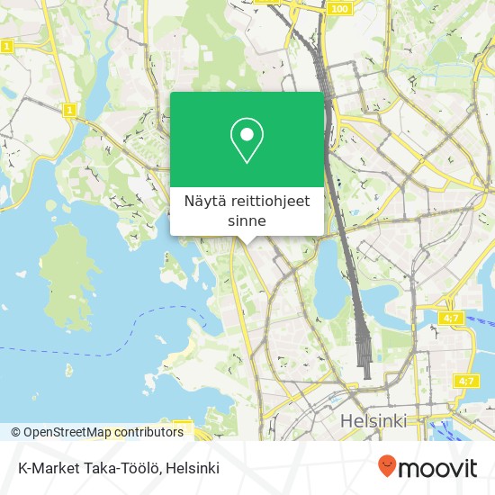 K-Market Taka-Töölö kartta