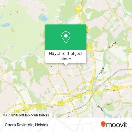 Opera Ravintola kartta