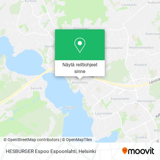 HESBURGER Espoo Espoonlahti kartta