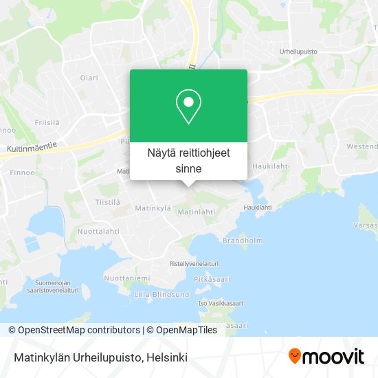 Matinkylän Urheilupuisto kartta