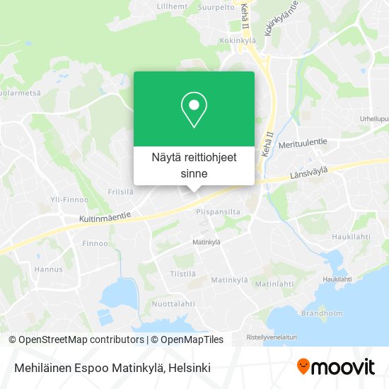 Mehiläinen Espoo Matinkylä kartta