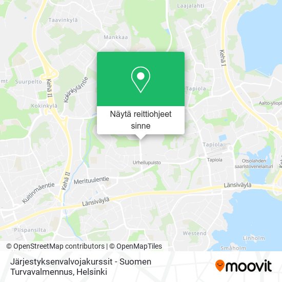 Järjestyksenvalvojakurssit - Suomen Turvavalmennus kartta