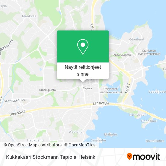Kukkakaari Stockmann Tapiola kartta