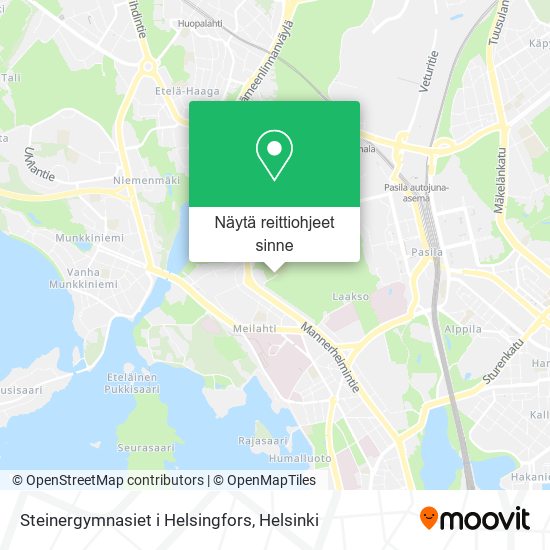 Steinergymnasiet i Helsingfors kartta