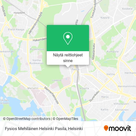 Fysios Mehiläinen Helsinki Pasila kartta