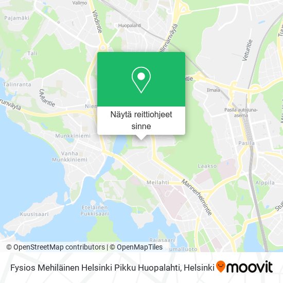 Fysios Mehiläinen Helsinki Pikku Huopalahti kartta