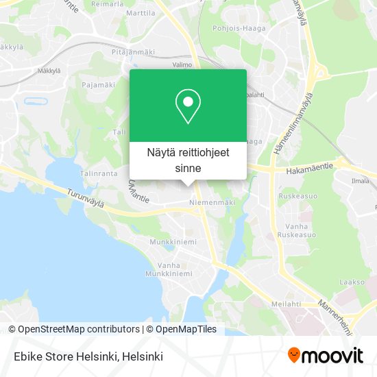 Ebike Store Helsinki kartta