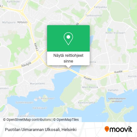 Puotilan Uimarannan Ulkosali kartta