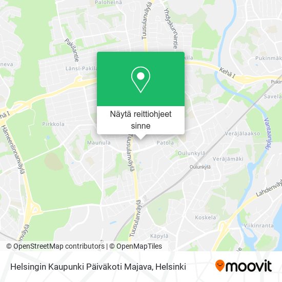 Helsingin Kaupunki Päiväkoti Majava kartta