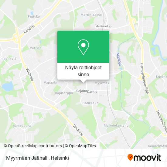 Myyrmäen Jäähalli kartta