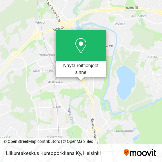 Liikuntakeskus Kuntoporkkana Ky kartta