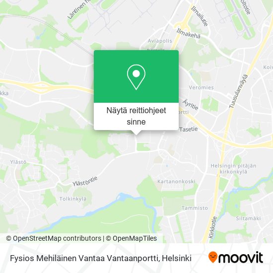 Fysios Mehiläinen Vantaa Vantaanportti kartta