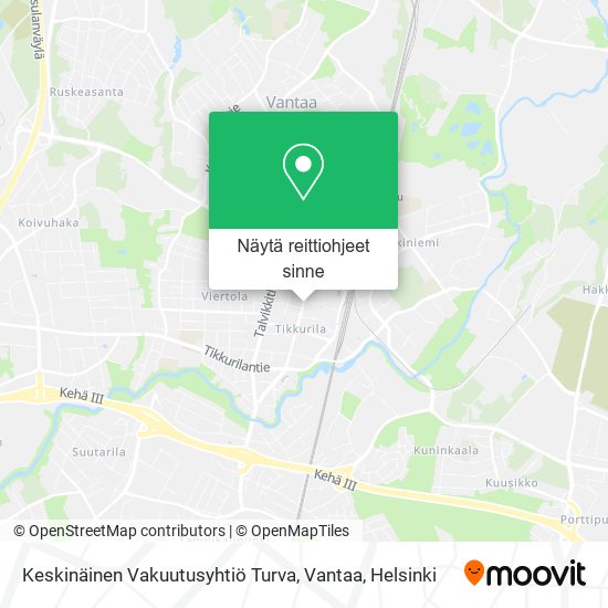 Keskinäinen Vakuutusyhtiö Turva, Vantaa kartta