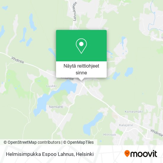 Helmisimpukka Espoo Lahnus kartta