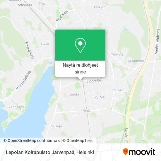 Lepolan Koirapuisto Järvenpää kartta