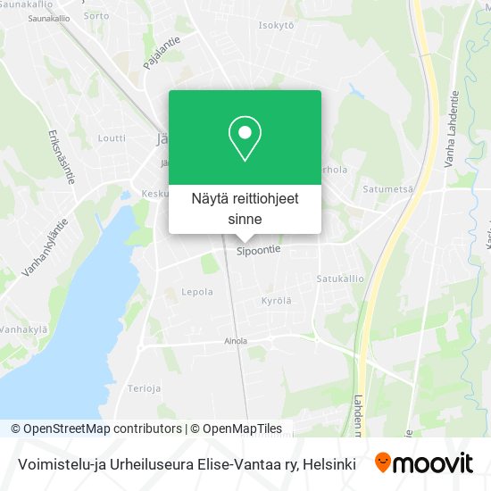 Voimistelu-ja Urheiluseura Elise-Vantaa ry kartta