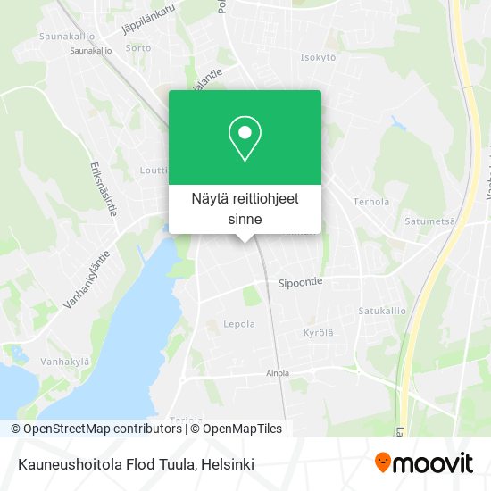 Kauneushoitola Flod Tuula kartta