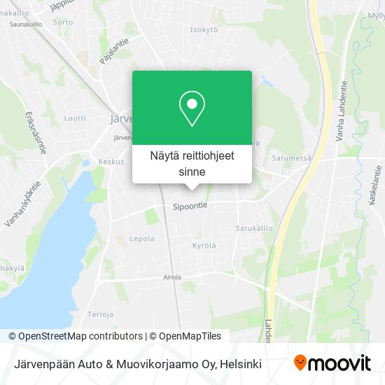 Järvenpään Auto & Muovikorjaamo Oy kartta